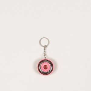 Spitfire Wheel Keychain Swirl Pink